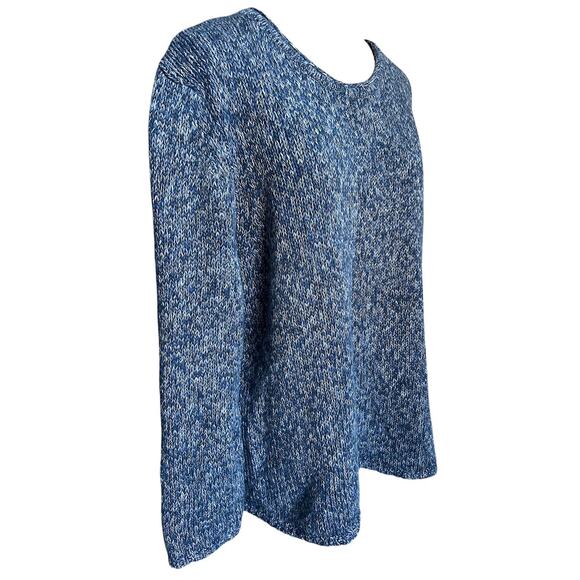 J. Jill‎ Size Large 100% Cotton Heavy Cable Knit Crew Neck Sweater - Picture 2 of 7